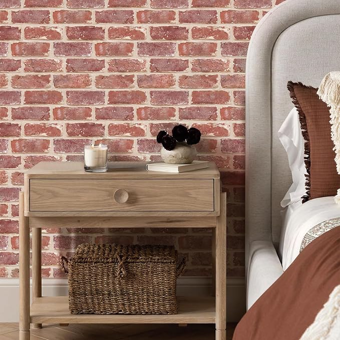 COMSTICKC 3D Red Brick Wall Panel, Peel and Stick Brick Panels - Image 6