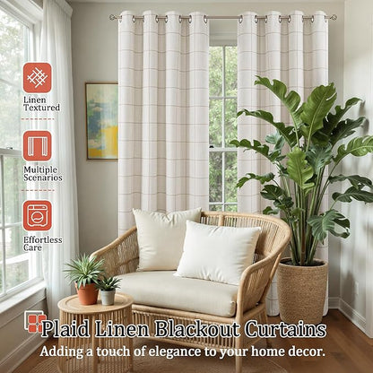 Lajode Linen Blackout Curtains for Living Room - Image 2