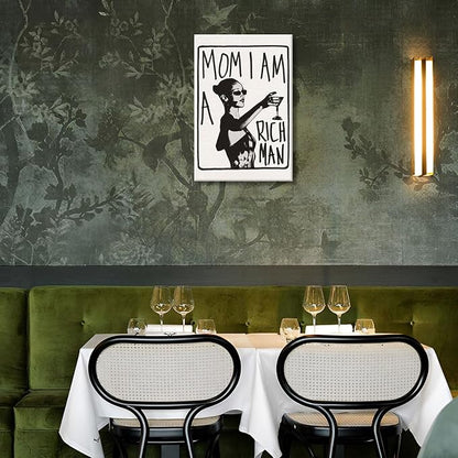 Mom I Am A Rich Man Aesthetic Retro Music Goblet Poster Feminist canvas Wall - Image 5