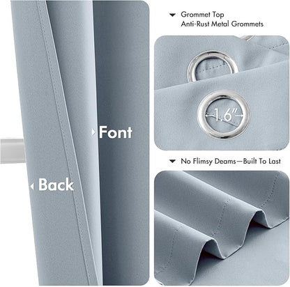 MIULEE Blackout Curtains for Bedroom Living Room 2 Panels, Thermal Insulated - Image 4