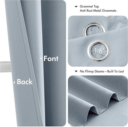 MIULEE Blackout Curtains for Bedroom Living Room 2 Panels, Thermal Insulated - Image 4