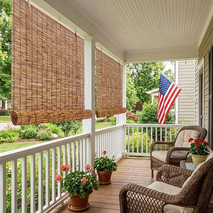 Outdoor Bamboo Blinds for Patio, Waterproof Reed Shades, Privacy Sun Shades - Image 6