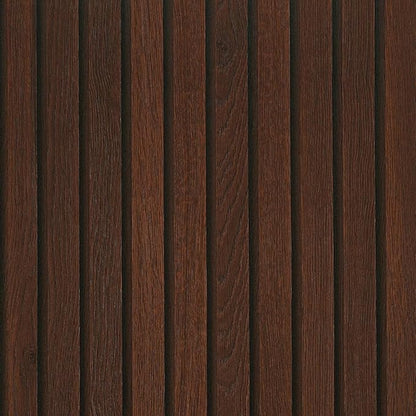FunStick 36"x200" Dark Brown Slats Wood Peel and Stick Wallpaper Faux 3D Walnut by FunStick