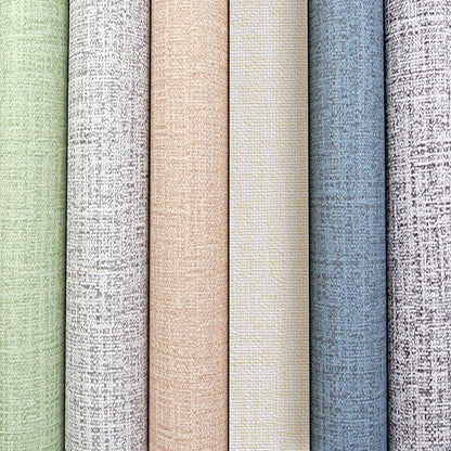 Yancorp 10ft Textured Fabric Cream Wallpaper Faux Grasscloth Beige Peel and - Image 6