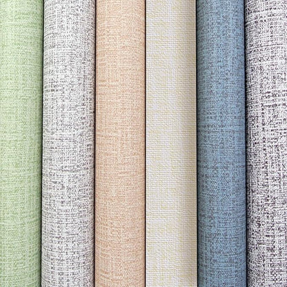 Yancorp 10ft Textured Fabric Cream Wallpaper Faux Grasscloth Beige Peel and - Image 6