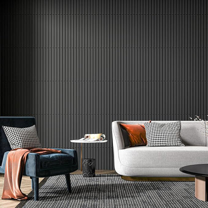 Art3d Slat Wall Panel, 3D Fluted Textured Panel 12-Tile 19.7 x 19.7in. - Image 4