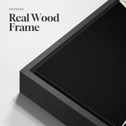 Framed Black and White Abstract Wall Art, Large Modern Canvas Prints Paintings - Image 4
