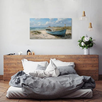 Coastal Wall Art Beach Wall Decor Nautical Ocean Canvas Picture Nature Seaside - Image 4