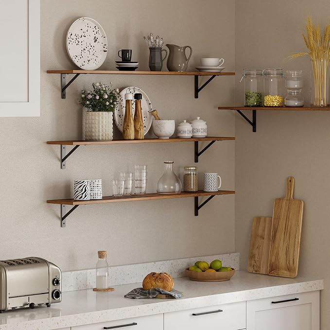 DINZI LVJ Long Wall Shelves, 47.3Inch Floating Shelves Set of 2, Extra Large - Image 5