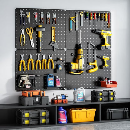 Peg Board, Includes 4 Pack Black Peg Board Panels - Image 6