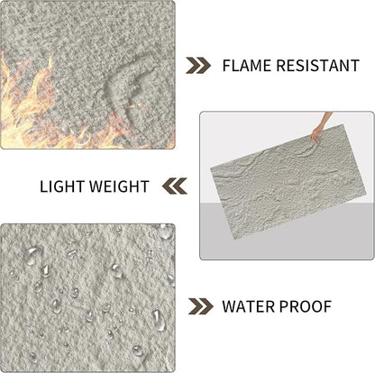3D Faux Stone Wall Panels, Lightweight & Waterproof Accent Marble Stone Skin - Image 3