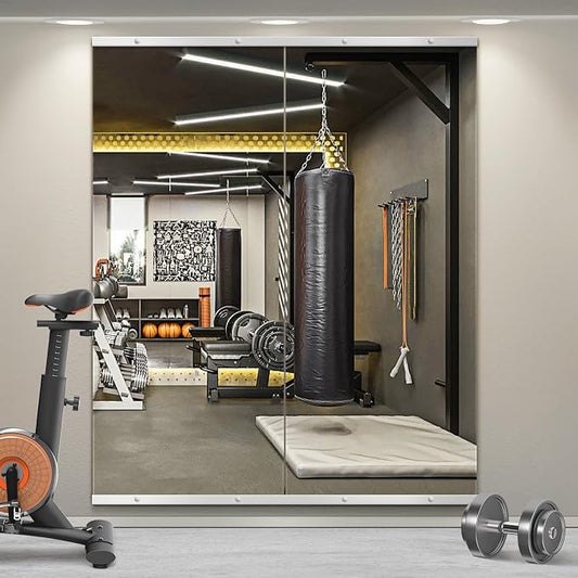 TRAHOME Home Gym Mirror for Wall, Glass Frameless Body Large Mirror for Home Gym by TRAHOME