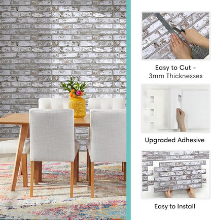 Commomy Faux Brick 3D Wall Panels - Image 5