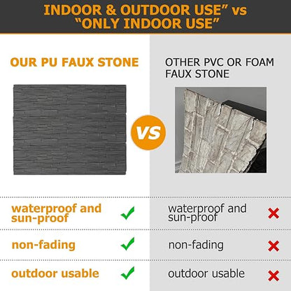 ROOMTEC 6-Packs Faux Stone Wall Covering Panels - Image 3