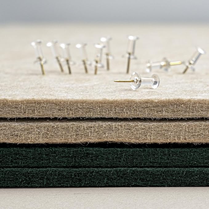 Bulletin Board, 24 x 18 inches Felt Board Decorative Pin Board, Cork Board - Image 6