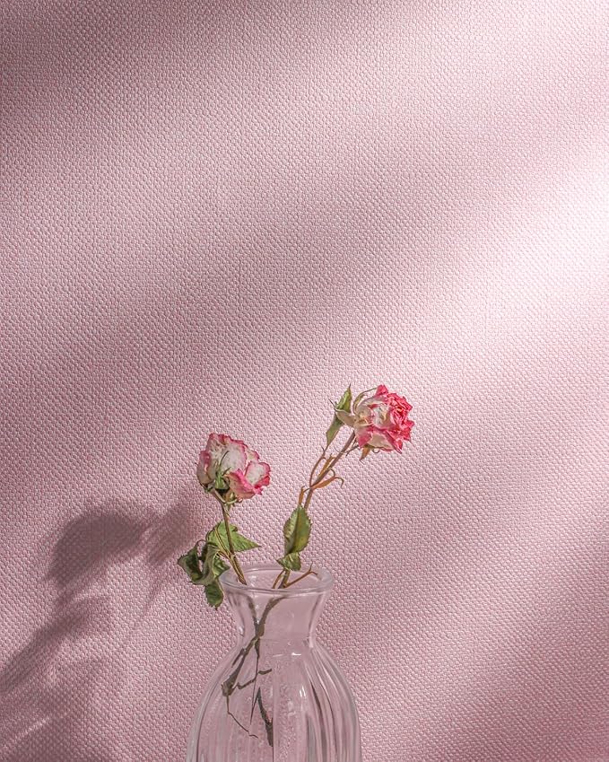 Pink Grasscloth Peel and Stick Wallpaper Textured Contact Paper 15.7inch x - Image 6