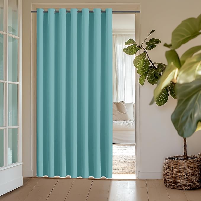 ChrisDowa Room Divider Curtain 96 Inches Long, Wide Blackout Sliding Door by ChrisDowa