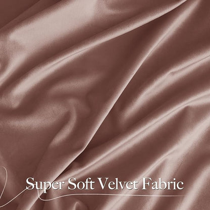 NICETOWN Dusty Pink Velvet Curtains and Drapes - Image 4