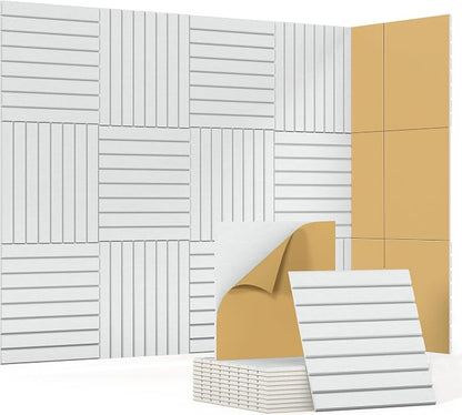 Waister 12 Pack Soundproof Wall Panels, 0.47 inch Thicker High Density Acoustic by Waister
