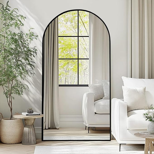 Beauty4U Arched Full Length Mirror 76" x 34", Floor Standing & Wall Mounted HD by Beauty4U