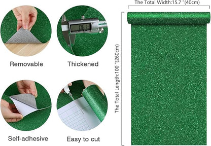 CHIHUT Sparkly Glitter Wallpaper Stick and Peel - Image 2