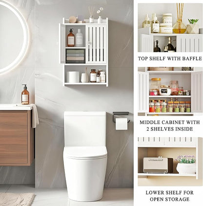 HAYOFAMY Wall Bathroom Storage Cabinet, 4-Tier Medicine Cabinet - Image 7