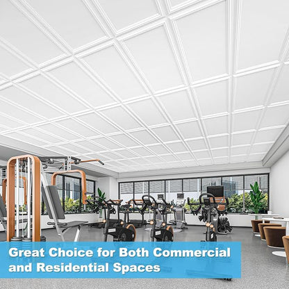 Art3d Drop Ceiling Tiles 48x24, Decorative PVC Ceiling Panels, Waterproof - Image 4