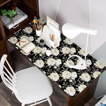 Laatse Dark Floral Wallpaper Peel and Stick Boho Wallpaper 17.5in x 118in White - Image 4