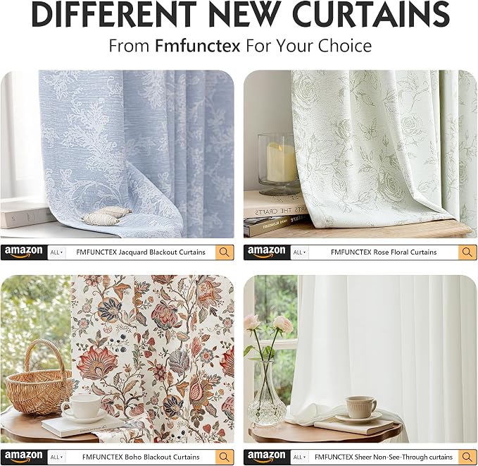 FMFUNCTEX 100% Beige Blackout Patio Sliding Glass Door Curtains 84 inch Length - Image 9
