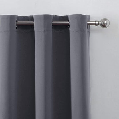 LEMOMO Grey Thermal Blackout Curtains/42 x 63 Inch/Set of 2 Panels Room - Image 7