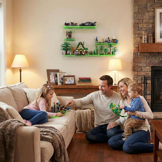 12 Wall Display Shelf for Lego Bricks, 4x5 inch Dual-Sided Floating Shelves - Image 5