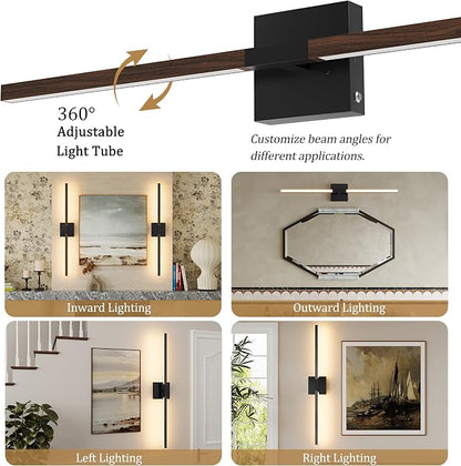Rayogale 40 Inch Rechargeable Battery Operated Wall Sconce Set Two, 8000mAh - Image 3