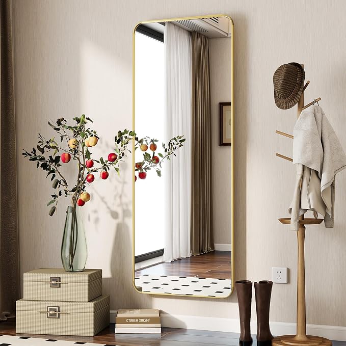 BEAUTYPEAK Gold Full Length Mirror, Suitable - Image 3