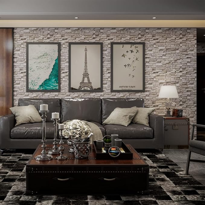 20PCS 3D Wall Panels Peel and Stick 3D Brick Wallpaper Peel and Stick Faux - Image 3