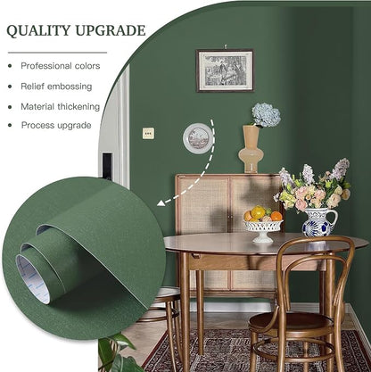 Dimoon 17.7''x236'' Peel and Stick Wallpaper Green Contact Paper - Image 8