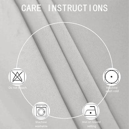 LEMOMO Blackout Curtains 52 x 45 inch/Light Grey Curtains Set of 2 - Image 4