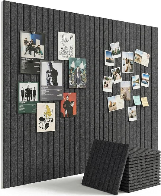 Aothia 12-Pack Felt Bulletin Board Tiles 48"x36", Modular Pin Board by AothiaSimpleNaturalUnique