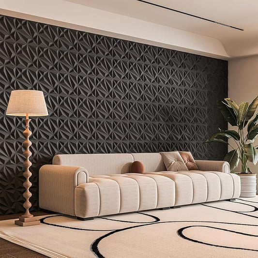 Art3d 33-Pack 3D Wall Panel for Interior Wall Décor, Diamond Textured PVC - Image 2