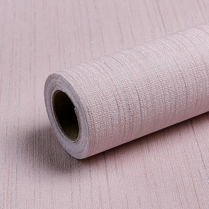 Pink Grasscloth Peel and Stick Wallpaper Vintage Texture Removable Waterproof by Qianglive
