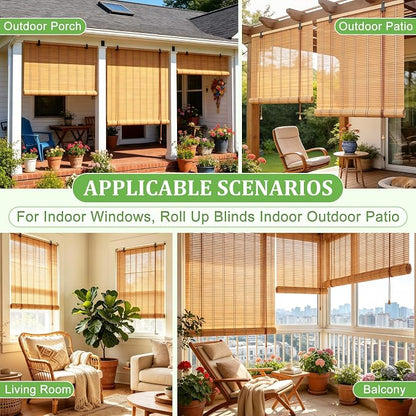 Bamboo Blinds 32x72 inch Bamboo Roman Shades - Image 5