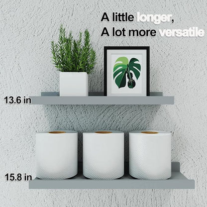 Floating Shelves for Wall Decor, Wall Mounted Wood Storage Shelf for Bedroom - Image 5