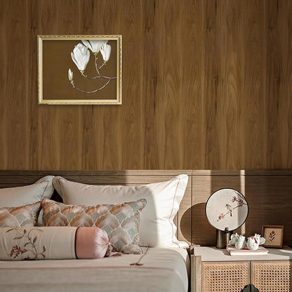 Wood Contact Paper Peel and Stick, Thicken Vintage Brown Wood Grain Wallpaper - Image 4