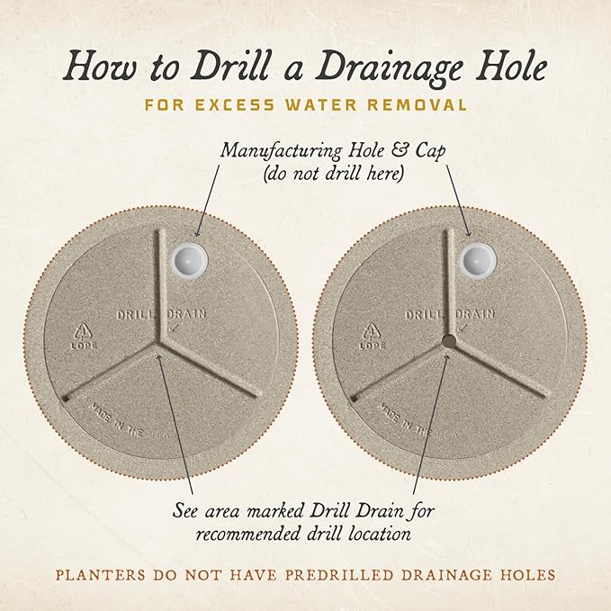 ARBORA 20" Monaco Square Polyresin Indoor and Outdoor Planter with Stone Blend Concrete Gray Finish - Durable, Weatherproof, Lightweight, Large Plant Pot for Patio, Garden, Deck, Entryway