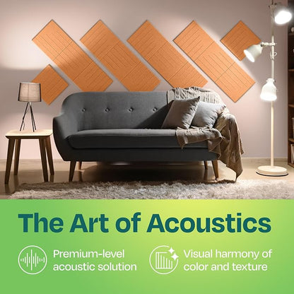Acoustic Panels 12-Pack Soundproof Wall Panels 12"x12"x0.4" Decorative Sound - Image 2