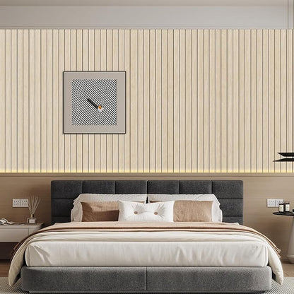 Arthome Peel and Stick Slat Wall Panels 15.7 "x120, Self-Adhesive PVC Wood - Image 5