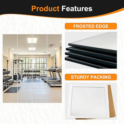 Delma Home Gym Mirror Tiles, Large Wall Mirror - Image 6