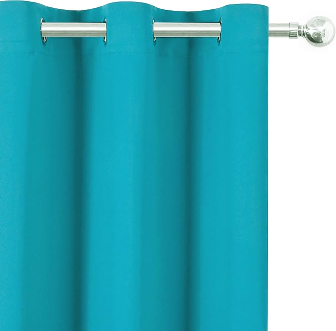LEMOMO Teal Blackout Curtains 34 x 84 Inch Length/Set of 2 Curtain - Image 7