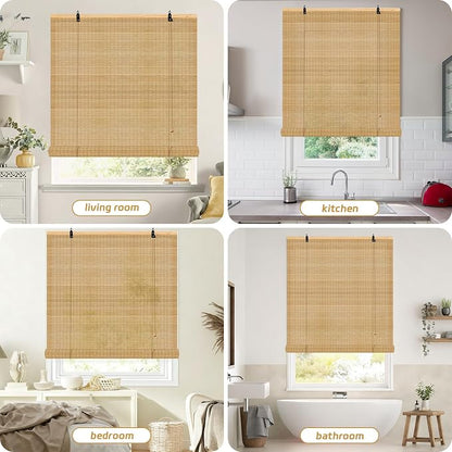 Bamboo Roman Shades, 24Wx72L Roll Up Bamboo Blind Privacy Shade - Image 6