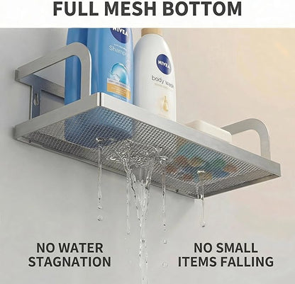 PUSDON 2-Pack 16.5" Extra Long Slim Hollowout Shower Caddy, Wall Mount Spice - Image 5