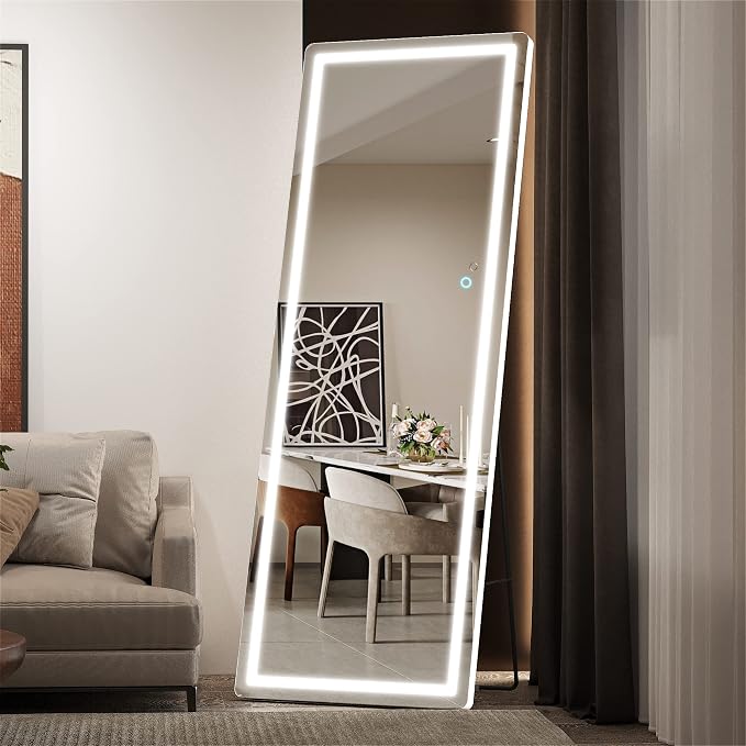 Hasipu Full Length Mirror with Lights, Full Body Dressing Standing, Hanging - Image 7